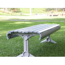 Madrid Bench – Splay Leg - Anodised Aluminium