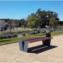 Paris Flat Bench - Merbau Hardwood