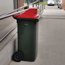 Wheelie Bin Red Dome Top