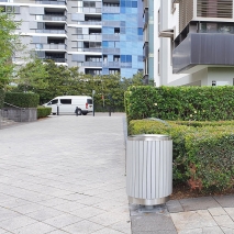 London Bin - Stainless Steel - Anodised Aluminium Slats