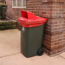 Wheelie Bin Red Dome Top