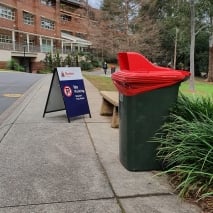 Wheelie Bin Red Dome Top