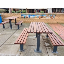 Woodville Setting with Benches - Merbau Hardwood