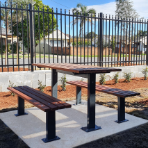 Woodville Setting with Benches - Merbau Hardwood