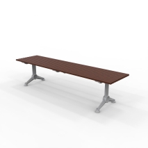 London Flat Bench - Splay Leg - Merbau Hardwood