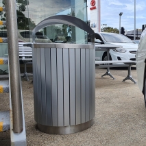 London Bin Covered Top - Stainless Steel - Anodised Aluminium