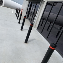 140mm Steel Bollards - Black (In-ground)