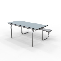 Aluminium Picnic Setting - Traditional 1-Sided (Stand Up/Sit Down)