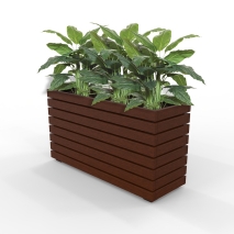 Barcelona Planter - Slimline Rectangular - Merbau Hardwood