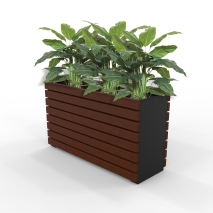 Barcelona Planter - Slimline Rectangular (Solid Ends) - Merbau Hardwood