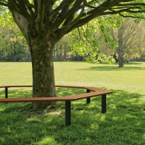 Woodville 360° Angled Bench - In-Ground