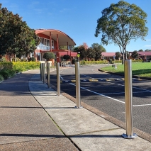 90mm Stainless Steel Fixed Bollards - Base Plate