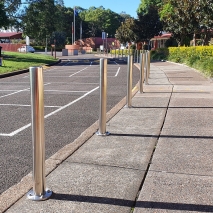 90mm Stainless Steel Fixed Bollards - Base Plate