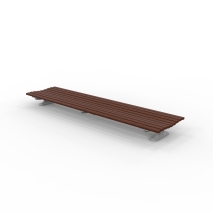 London Bench - Plinth Mount - Merbau Hardwood