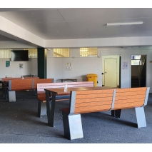 Paris Setting with Seats - Wood Grain Aluminium