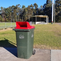 Wheelie Bin Red Dome Top