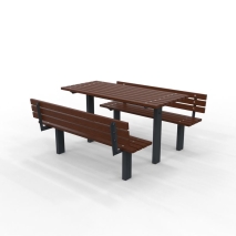 Woodville Setting with Seats - In-Ground - Merbau Hardwood