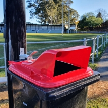 Wheelie Bin Red Dome Top