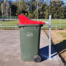 Wheelie Bin Red Dome Top