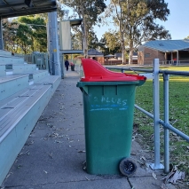 Wheelie Bin Red Dome Top