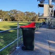 Wheelie Bin Red Dome Top