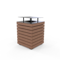 Barcelona Bin - Covered Top - Enviroslat Walnut