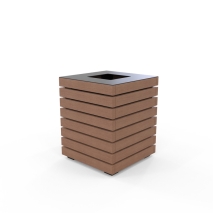 Barcelona Bin - Open Top - Enviroslat Walnut