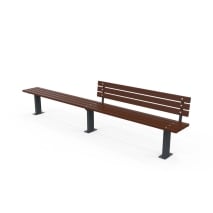 Woodville Seat & Bench Combo - Bolt Down - Merbau Hardwood