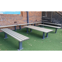 Woodville Bench - Bolt Down - Anodised Aluminium