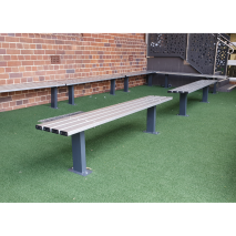 Woodville Bench - Bolt Down - Anodised Aluminium