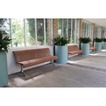 Madrid DDA Seat - Splay Leg - Enviroslat Walnut