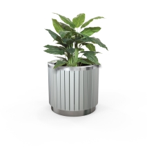 London Planter (Short) - Anodised Aluminium (Stainless Steel)