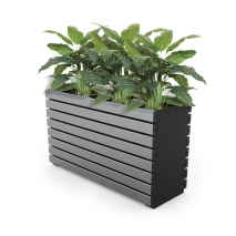 Barcelona Planter - Slimline Rectangular (Solid Ends) - Anodised Aluminium