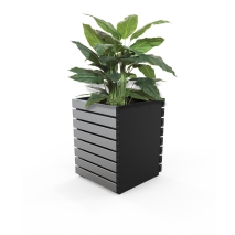 Barcelona Planter - Square (Solid Ends) - Anodised Aluminium