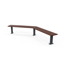 Woodville 45° Angled Bench - Merbau Hardwood (Bolt Down)