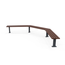 Woodville 90° Angled Bench - Merbau Hardwood (Bolt Down)