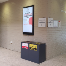 Portsmouth Bin - Standard Dual with Landfill and Recycling Sign