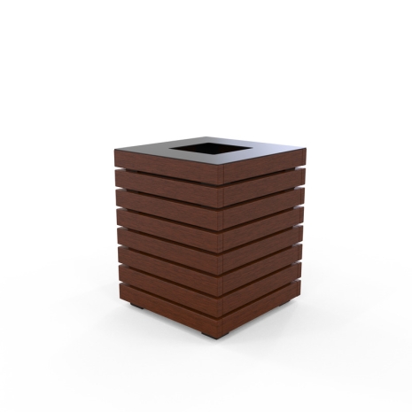 Barcelona Bin - Open Top - Merbau Hardwood