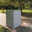Athens Bin Enclosure - Powder Coated Base With SS Open Top