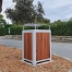 Athens Bin Enclosure - Timber Slat Base Curved Cover