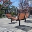 Madrid Single Seat - In Ground - Wood Grain Aluminium - Western Red Cedar