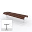 Madrid Bench - Straight Subsurface Mount Leg - Merbau Hardwood