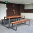 Milan Setting with Benches - Merbau Hardwood