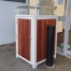Athens Bin Enclosure - Timber Slat Powder Coated Curved Cover