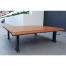 Barcelona Platform Bench - Wood Grain Aluminium - Western Red Cedar